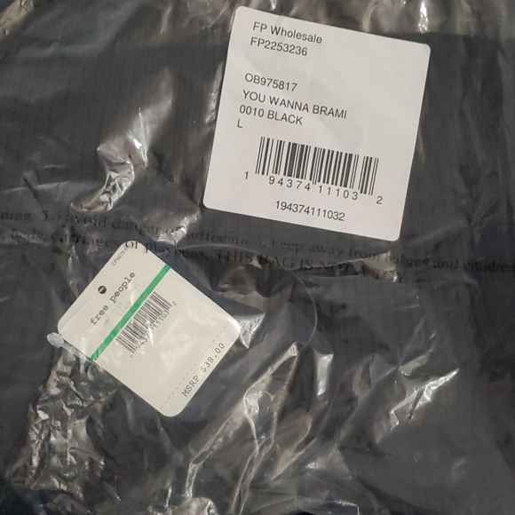 Free People You Wanna Brami Crochet Bralette Black - Picture 5 of 5